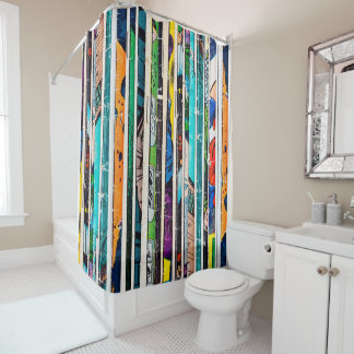audiophiliacs.com BANG! POW! ZAP! Shower Curtain