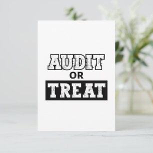 Audit or Treat - Funny Accountant Halloween Thank You Card