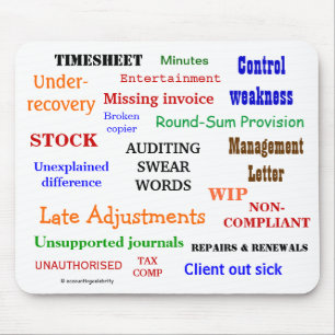 Auditing Swear Words Annoying Funny Auditor Gift Mouse Pad