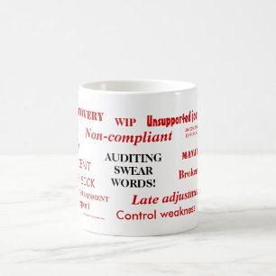 Auditing Swear Words Mug   Funny Auditor Gift Idea