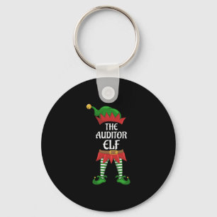 Auditor Elf Family Matching Group Christmas Party Keychain