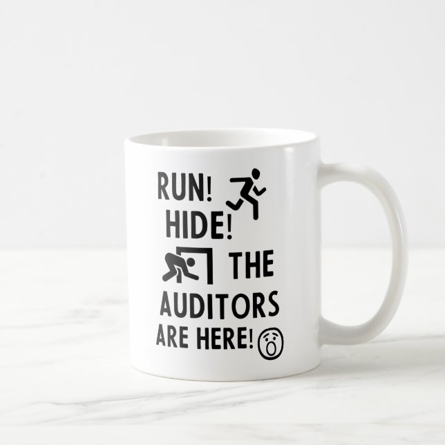 Auditor Mug Accountant Gift Run and Hide (Right)