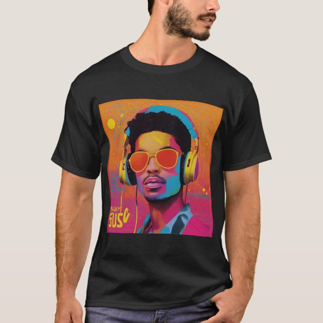 "Auditory Explorer: Beats & Dreams Tee" T-Shirt (Front)