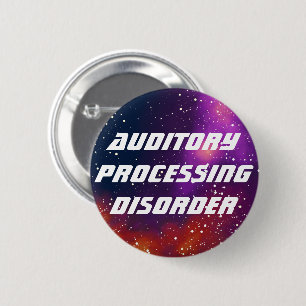 Auditory Processing Customizable Galaxy Identity 2 Inch Round Button