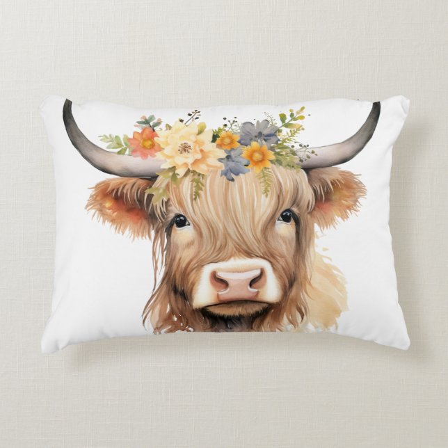 Audrey Cow Accent Pillow (Front)