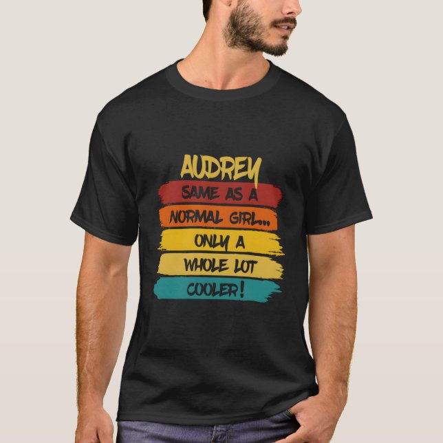 Audrey Definition Personalized Name Funny Birthday T-Shirt (Front)