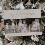 AUDREY Gold Modern Family Photo Vintage Christmas Holiday Card<br><div class="desc">AUDREY Gold Modern Family Photo Vintage Christmas Holiday Card.

Personalize the front of the card with a photo,  your family name and the year. Personalize the back with an optional holiday greeting or family news,  and your family name.</div>