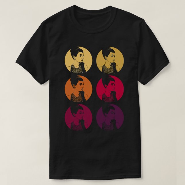 Audrey Hapburn Circles T-Shirt (Design Front)