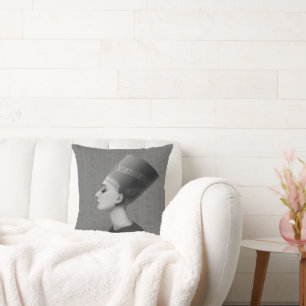Audrey Hepburn Nefertiti Throw Pillow