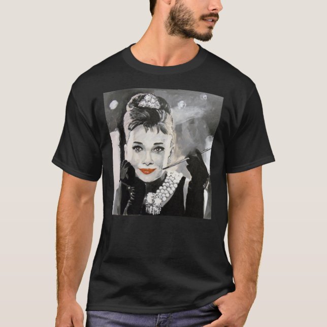 Audrey in Breakfast at Tiffanys Classic T-Shirt (Front)