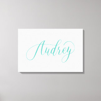Audrey - Modern Calligraphy Name Design Canvas Print