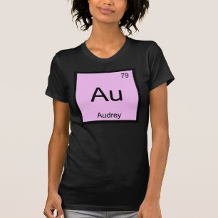 Audrey Name Chemistry Element Periodic Table T-Shirt