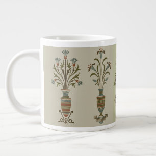 Audsley Vintage Egyptian Lotus Floral Ornament Art Large Coffee Mug