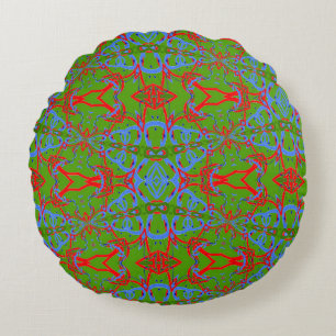 Audson Green Round Pillow