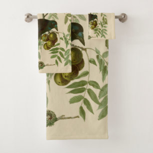 Audubon American Crow Black Bird Bath Towel Set