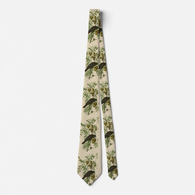 Audubon American Crow Black Bird Tie (Front)