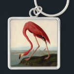 Audubon American Flamingo Keychain<br><div class="desc">Audubon Birds - John James Audubon - American Flamingo John James Audubon created this beautiful American Flamingo illustration, an aquatint engraving with original hand coloring, and published it in the famous original Birds of America books produced in the early 1800s. The American Flamingo is a beautiful print -- one of...</div>