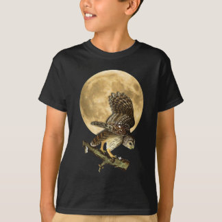 Audubon Barred Owl Moon Shirt Halloween