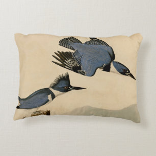 Audubon Belted Kingfisher Wildlife Bird Accent Pillow
