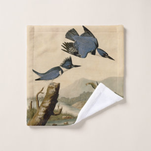 Audubon Belted Kingfisher Wildlife Bird Bath Towel Set