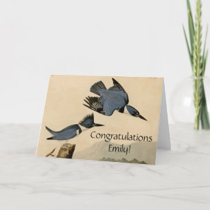 Audubon Belted Kingfisher Wildlife Bird Card