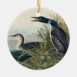 Audubon Bird Loon Diver Classic Ceramic Ornament