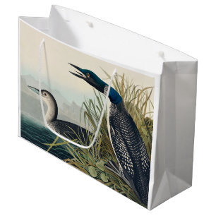 Audubon Bird Loon Diver Classic Large Gift Bag