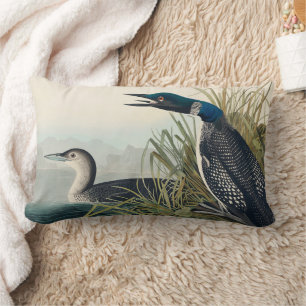 Audubon Bird Loon Diver Classic Lumbar Pillow