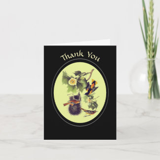 Audubon Birds Orioles Personalized Thank You Card