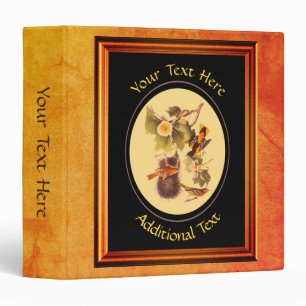 Audubon Birds Troupial Oriole Personalized Binder