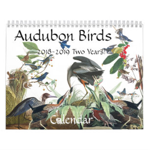 Audubon Birds Wildlife Animals 2018 2019 Calendar