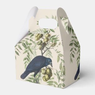 Audubon Black Crow American Bird Illustration Favor Box