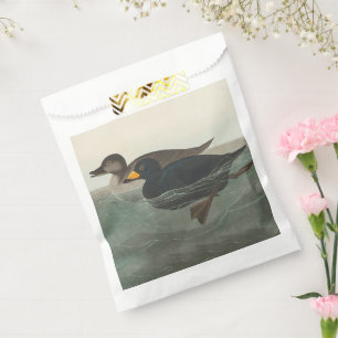 Audubon Black Scoter Print: Vintage Coastal Duck Favour Bag