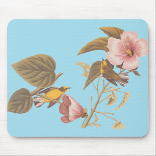 Audubon Blue Winged Yellow Warbler Bird Mouse Pad