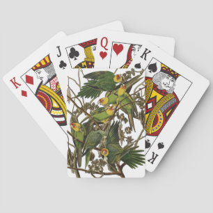 Audubon Carolina Parrot Bird illustration Playing Cards