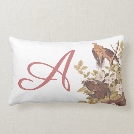 Audubon Carolina Turtle Dove Personalized Pillow
