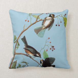 Audubon: Chickadee Throw Pillow