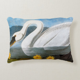 Audubon: Common Swan Decorative Pillow