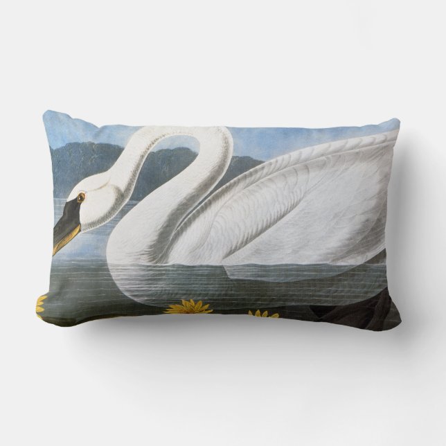 Audubon: Common Swan Lumbar Pillow (Front)