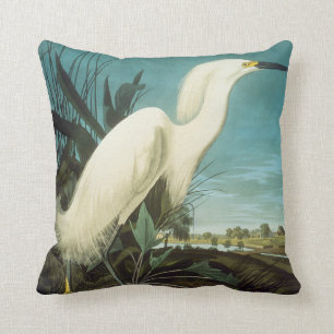 Audubon: Egret Throw Pillow