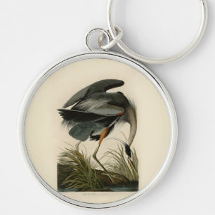 Audubon Great Blue Heron Marsh Bird Keychain