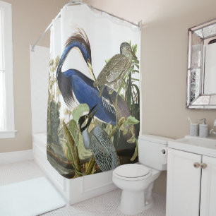 Audubon Herons & Dove Birds Animal Shower Curtain