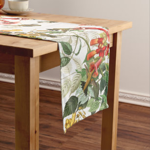 Audubon Hummingbird Birds Flowers Table Runner