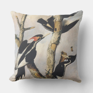 Audubon Ivory-Billed Woodpecker Painting Outdoor Pillow