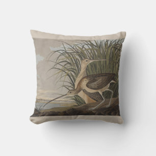 Audubon Long-Billed Curlew Bird Throw Pillow