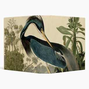 Audubon Louisiana Heron Birds America Art Binder