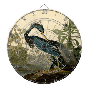 Audubon Louisiana Heron Birds America Art Dartboard