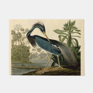 Audubon Louisiana Heron Birds America Art Doormat