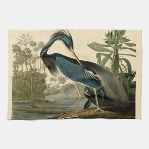Audubon Louisiana Heron Birds America Art Kitchen Towel