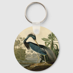Audubon Louisiana Heron Water Bird Keychain